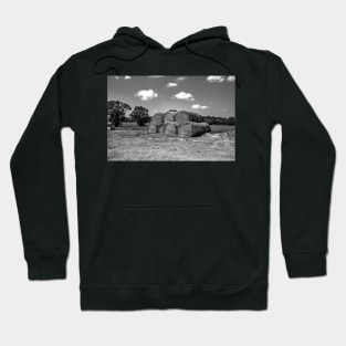 Hay bale stack in the English countryside Hoodie